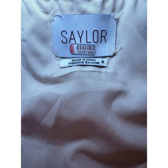 SAYLOR Maggy‎ Cream Flared Hemline Short Sleeve V-Neck Lace Dress MEDIUM - Picture 8 of 13